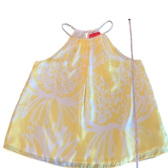 LILY PULITZER FOR TARGET YELLOW AND WHITE SLEEVELESS PULLOVER TOP SIZE SMALL - Picture 9 of 10